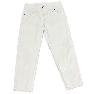 👖🏢 MARCELL VON BERLIN Cream Cropped Jeans | RARR EU Denim Minimalist | Size 10